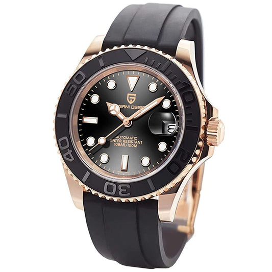 Pagani Design PD-1651 · Automatic Yacht Wristwatch Mechanical Automatic Watch Pagani Design Gold black R 