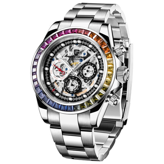 Pagani Design PD-1653 Mechanical Automatic Watch Pagani Design Rainbow Steel 