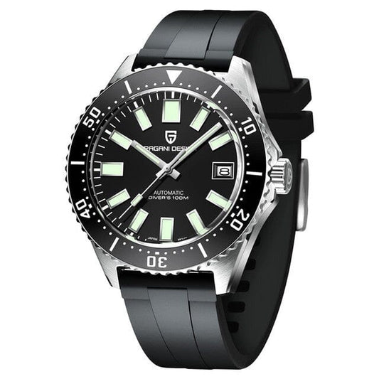 Pagani Design PD-1672 · Automatic Wristwatch Pagani Design Black Silicone V2 