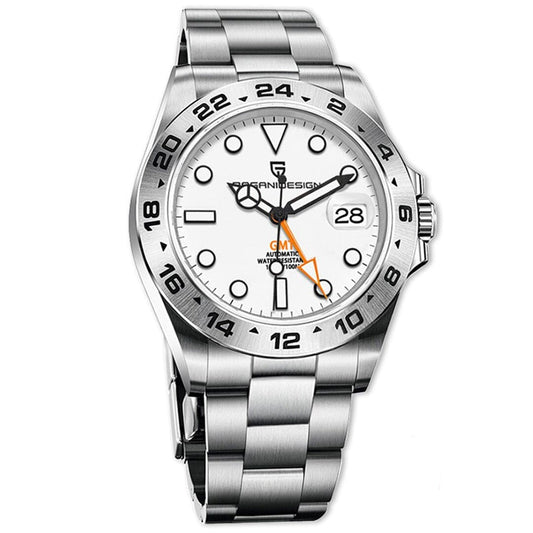 Pagani Design PD-1762 Mechanical Automatic Watch Pagani Design Seiko NH34A Silver and white 