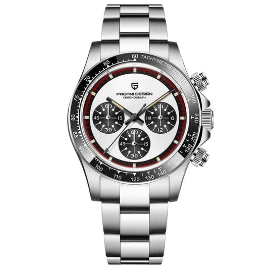 Pagani Design PD-1676 Chronograph – white with steel strap – 